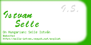 istvan selle business card